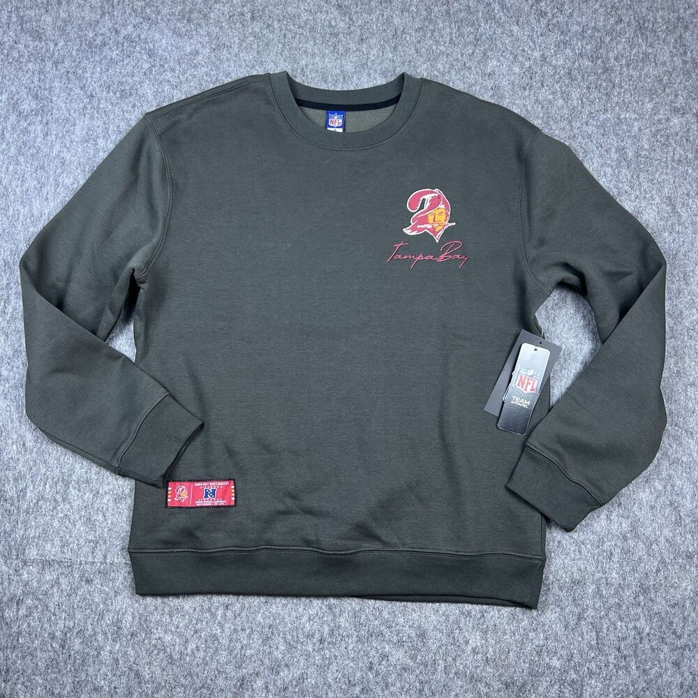 Tampa Bay Buccaneers Men's Sweatshirt Crewneck Long Sleeve Grey NFL Size M NWT